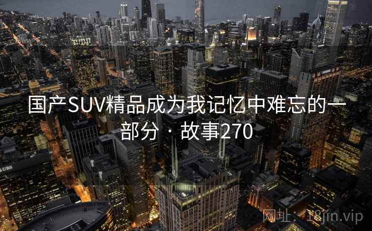 国产SUV精品成为我记忆中难忘的一部分 · 故事270