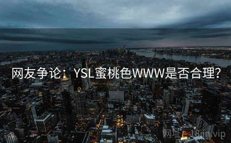 网友争论:YSL蜜桃色WWW是否合理?  第2张 网友争论:YSL蜜桃色WWW是否合理?  第2张